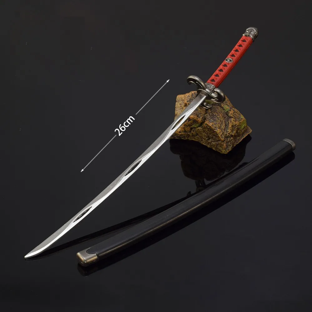 

26cm Windcleaver Katana Anime Game Periphery The Hyrule Breath of the Wild Metal Weapon Model Samurai Sword Crafts Gift Toys