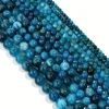 1 Strand Natural Blue Apatite Stone Beads 4/6/8/10/12mm Round Gem Bead for DIY Bracelet Charms Jewelry Making Beaded Wholesale 3
