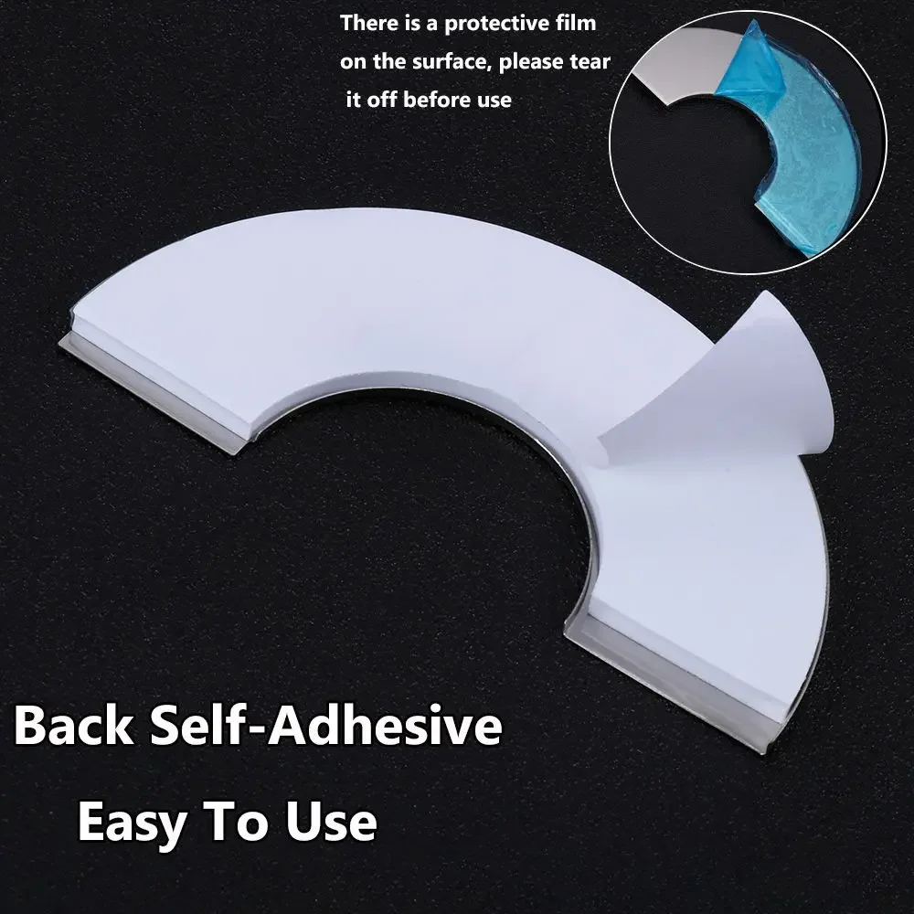 Pipe Decorative Cover Self-Adhesive Stainless Steel Faucet Decorative Cover Shower Chrome Finish Water Pipe Wall Covers Bathroom Accessories