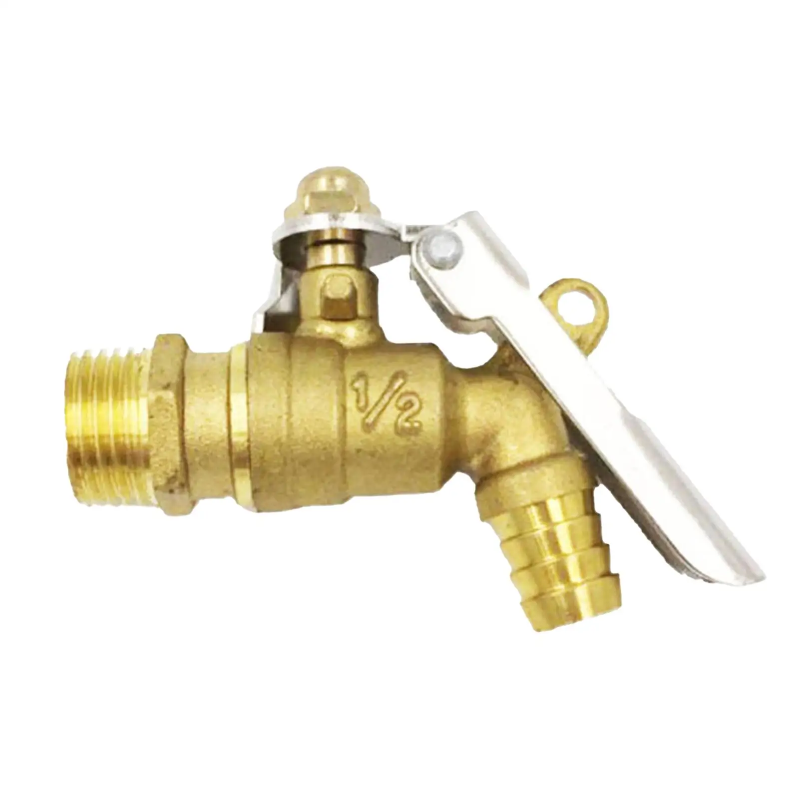 

1/2 inch Lockable Brass Faucet Replacement Outdoor Brass Faucet Outdoor Water Tap for Outside Home Public Places Garden Workshop