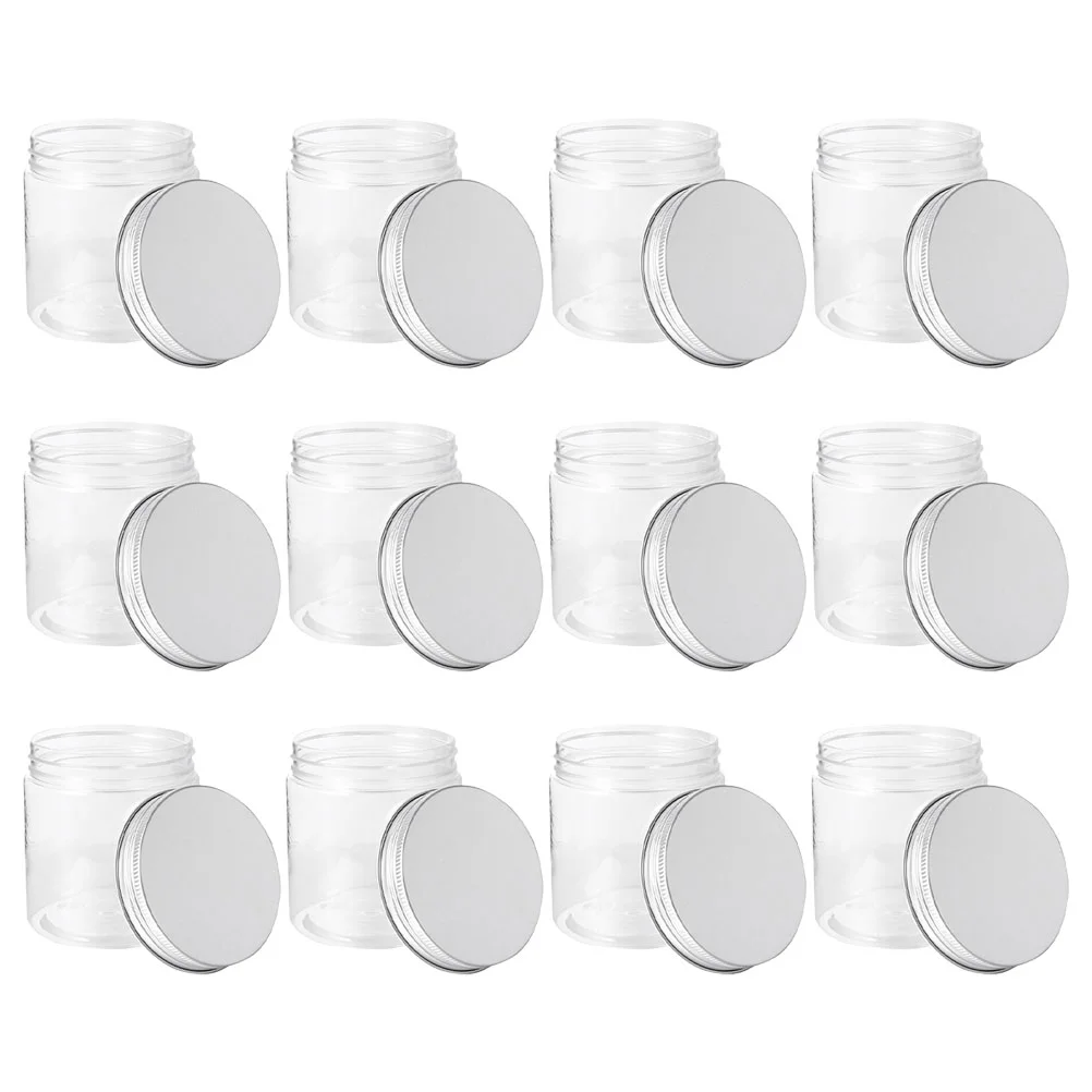 

12 Pcs Aluminum Lid Mason Jars Mini Storage Canning Glass with Food Holder Seal