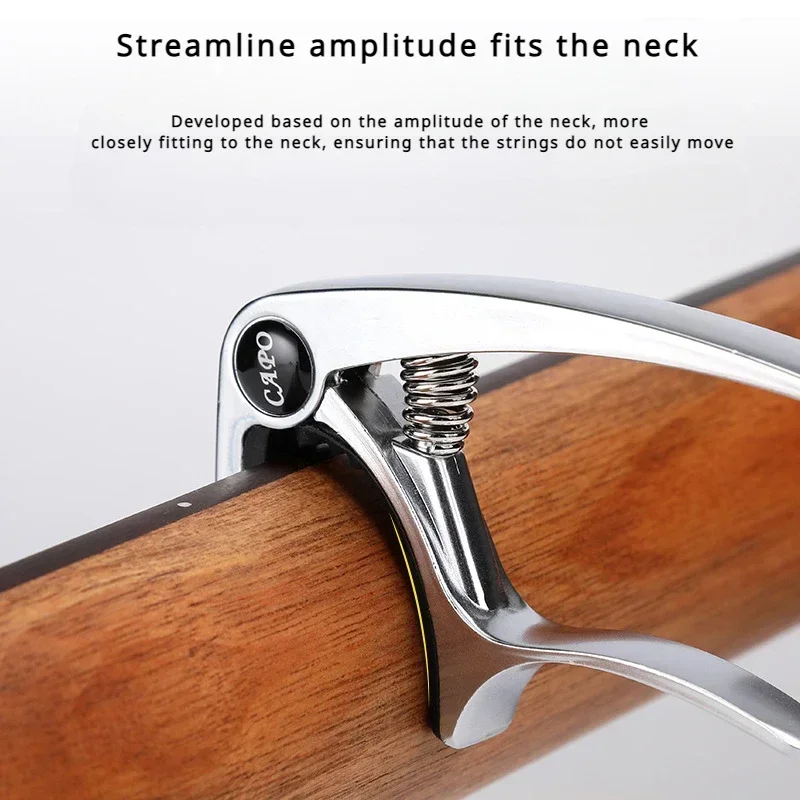 1PC Excellent Metal Guitar Capo Adjustment Clip Guitar Capo for Acoustic Electric Guitars Bass Ukulele with Picks Holder Guitar Accessories