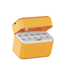 Smart Battery Charger | Fast Charging 10 - Slot AA Lithium Station, Compact and Portable (Yellow)