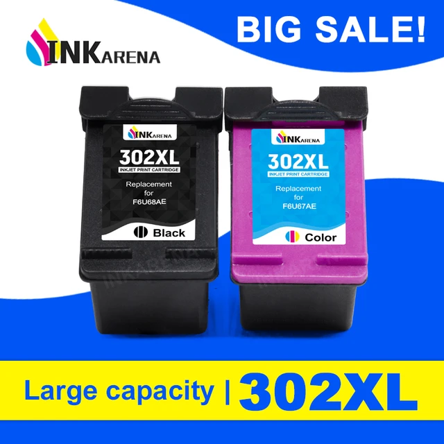 INKARENA Compatible 302XL Cartridge Replacement for HP 302 HP302 Black Ink  Cartridge for Deskjet 1110 1111 1112 2130 2131 2132 - AliExpress