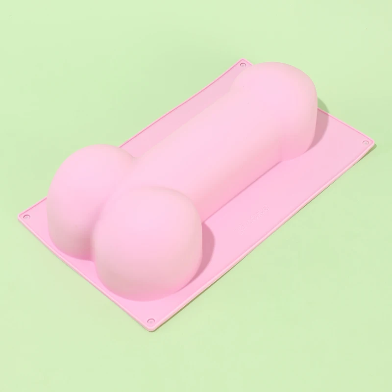 Silicone cake mould, piquant penis mold, confectionery decoration mould, boys' and soap tools 3D Single Funny Penis Cake Mould