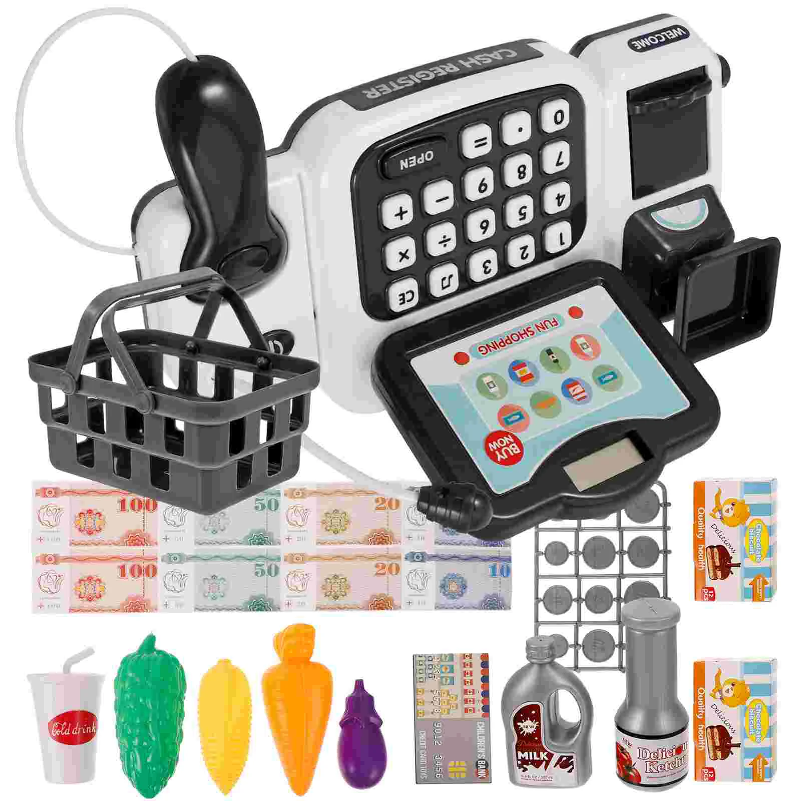 Cash Register Toy Children's Birthday Gift Calculator Simulation Supermarket Kids 2