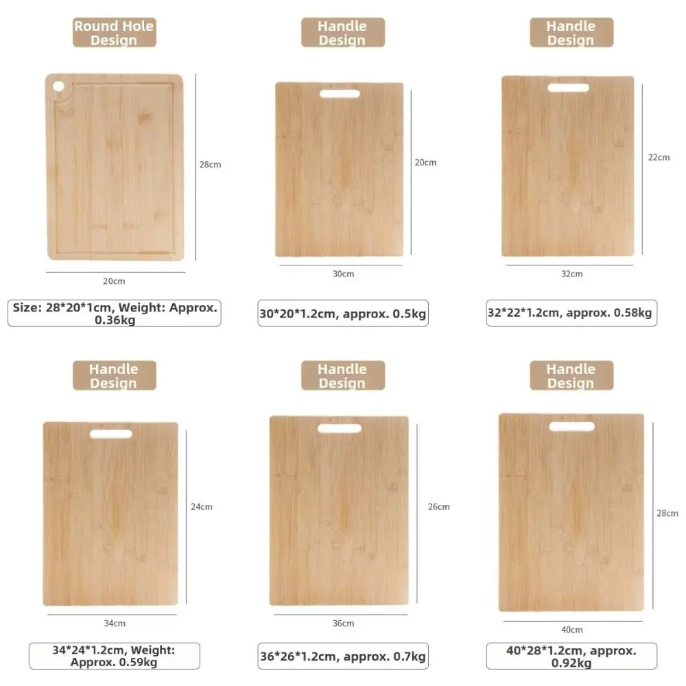 Sustainable Bamboo Cutting Board - Durable & Portable Double-Sided Chopping Board