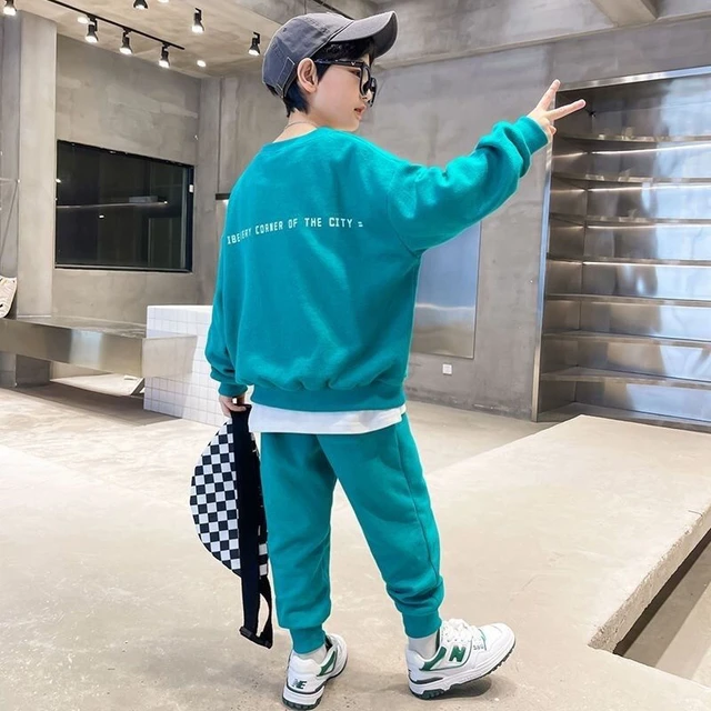 New Girls Letter Teen Casual Clothes Set two piece Jacket Jogger Pants  Suits Grey Color Children Suits 6 8 10 12 14 years - AliExpress