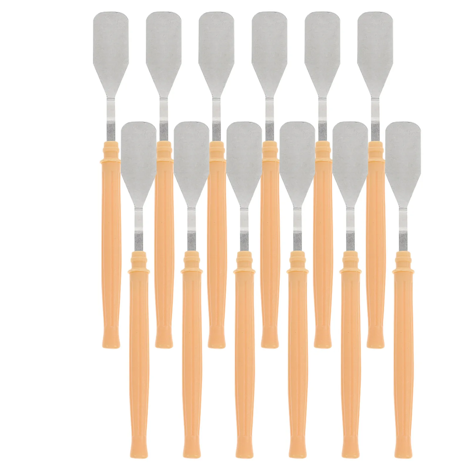 12Pcs 고품질 금속 아트 페인팅 스크레이퍼 페인팅 미디어 혼합용 플라스틱 손잡이 오일 수채화 캔버스 스트리트 아트