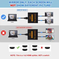 LccKaa 1 in 2 Out HDMI-compatible Splitter UHD 4K 3D HDMI Splitter 1X2 Audio Video Splitter For HDTV DVD Laptop/PC Game Console - Image 3