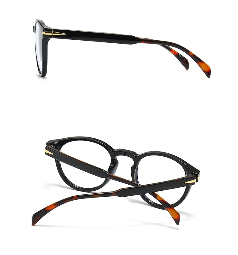 CCSpace Unisex Full Rim Round Resin Eyeglasses