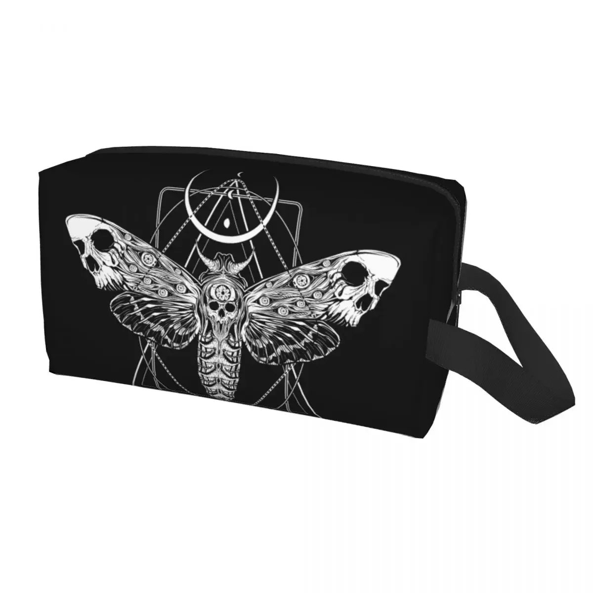 

Fashion Surreal Death Moth Travel Toiletry Bag Women Silence of the Lambs Gothic Witch Cosmetic Makeup Bag Storage Dopp Kit