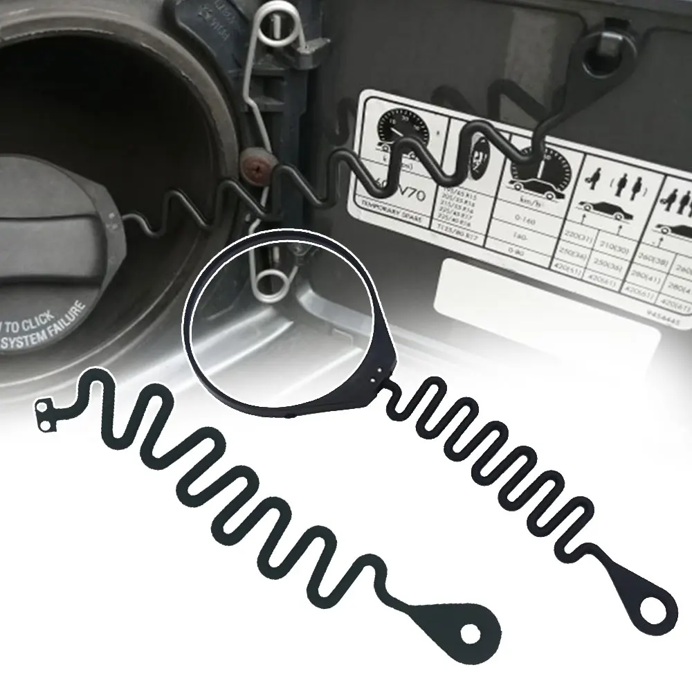 Fuel Tank Cover Fuel Cap Fuel Tank Cap Black Fuel Tank Cap Cover Line Cable Wire Petrol Diesel Gas Oil Rubber Rope for Volvo S80 S60 S40 S60L XC60 XC90 V40 C30 C70 V70