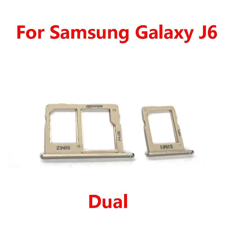 Single Dual Sim Card Slot Tray Holder Sim Card Reader Socket For Samsung Galaxy J6 J600 J600F J8 J810 J810F phone sim tray holder