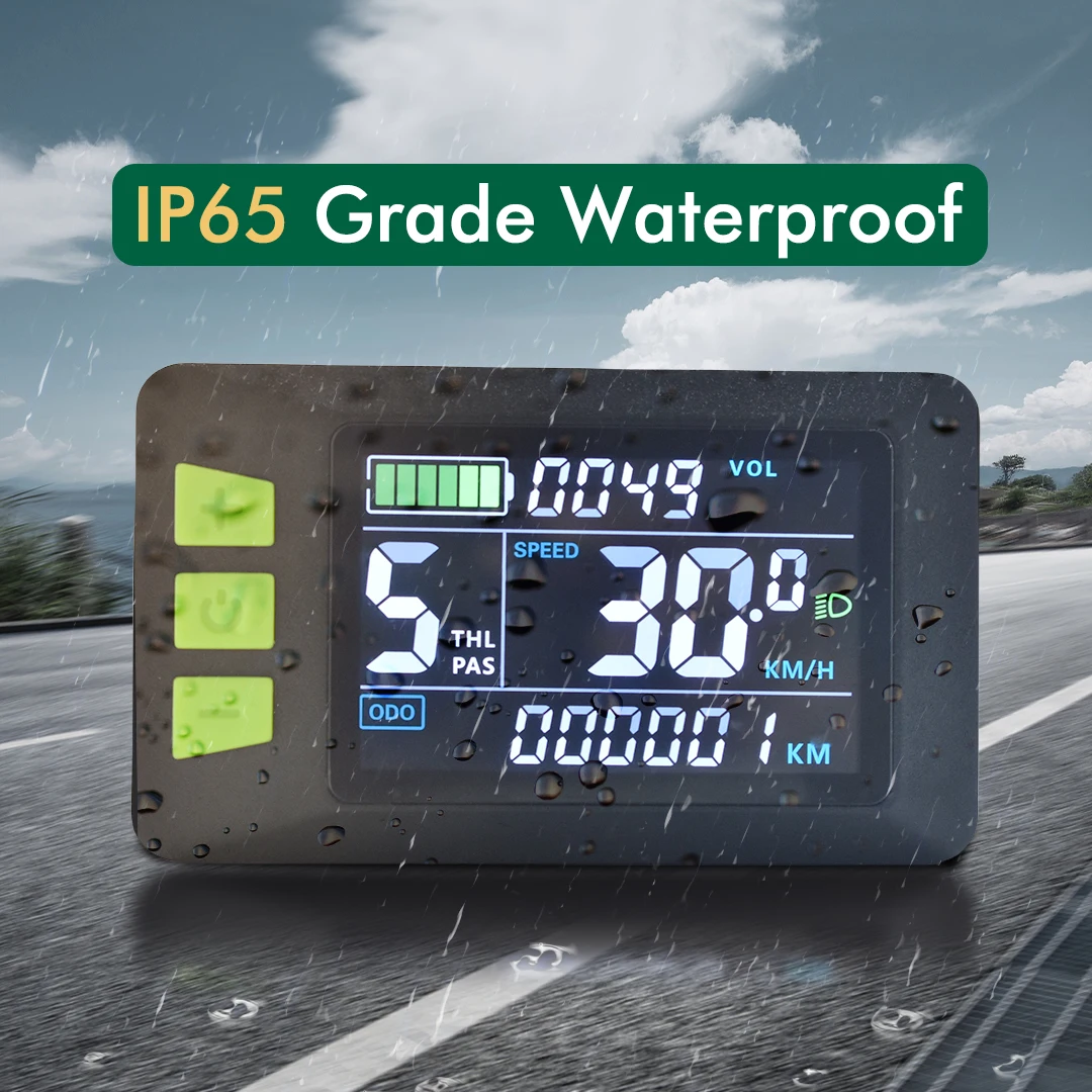 24V 36V 48V P3C Electric Bike LCD Display Meter E Scooter LCD Panel