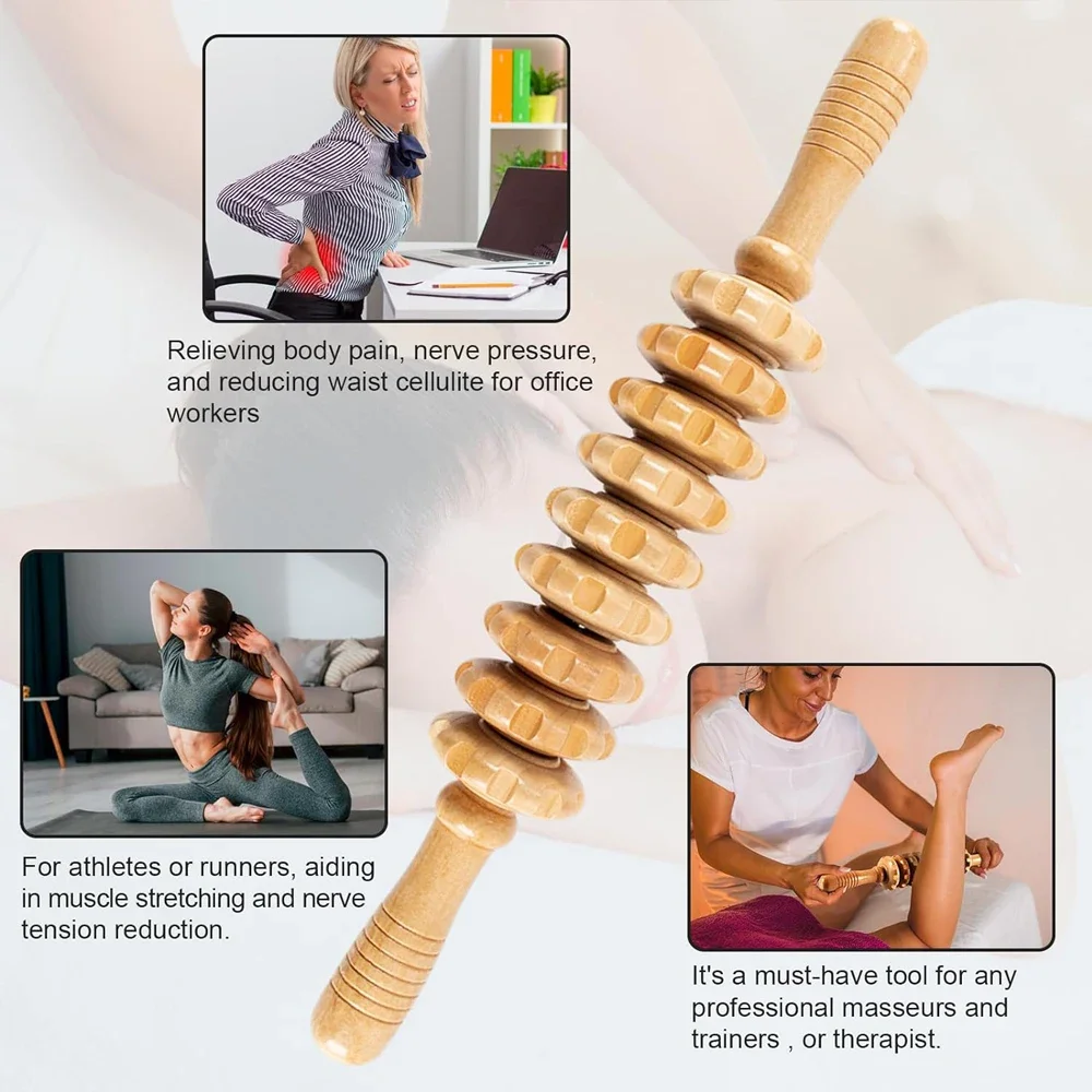 Curved Wooden Massage Roller 6