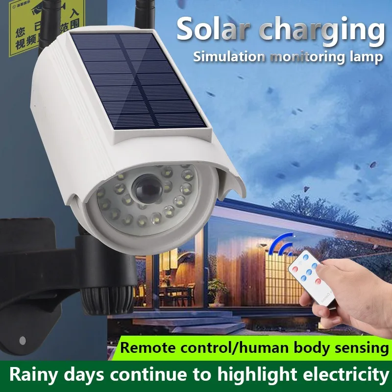 New LED Solar Anti-Theft Lights With Monitoring Camera Street Home Outdoors Courtyards Human Sensing Ultra Bright Lighting Lamps tinosec ultra hd 4k poe camera system 16ch h 265 smart ai ptz camera human detection auto tracking 8mp security surveillance kit