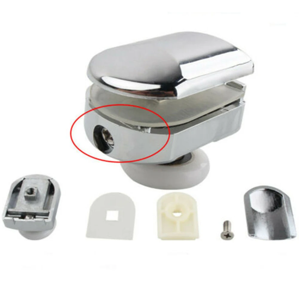 ลูกล้อประตู ลูกกลิ้งประตู อุปกรณ์ฮาร์ดแวร์บ้าน ขนาด 25 มม. 4 ชิ้น ป้องกันการชนกัน อุปกรณ์ห้องน้ำ รางเลื่อน สกรู สำหรับประตูห้องอาบน้ำเดี่ยว 1