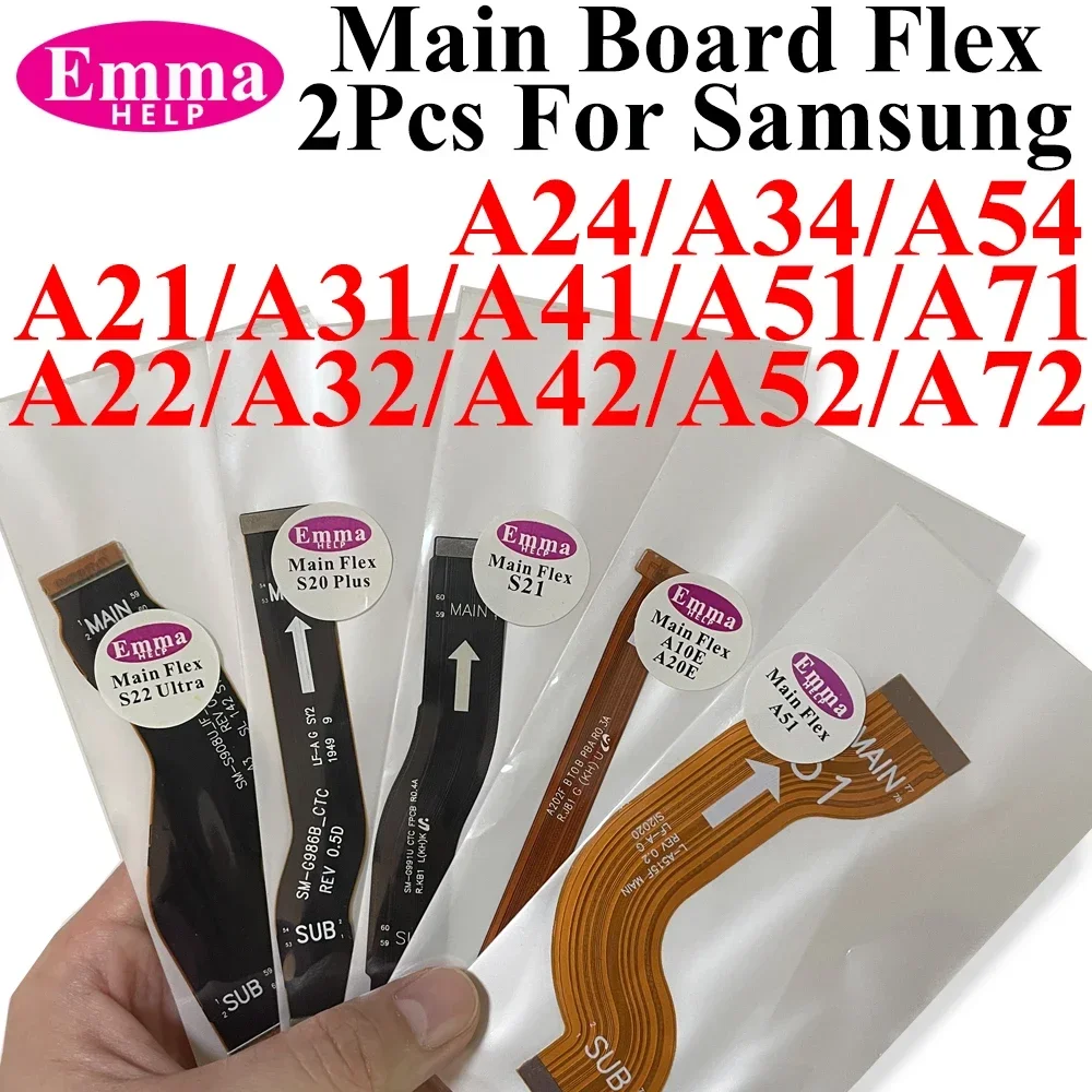 Mainboard Flex Cable EmmaHelp 2Pcs Mainboard Main board Flex Cable Motherboard Dock For Samsung A21 A22 A32 A41 A51 A71 A32 A52 A72 A34 A54 MainFlex
