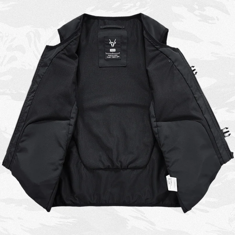 Outdoor Tactial Function Sleeveless Cargo Jackets Y2K Mens Clothing High Street Multi-pocket Techwear Vest chaleco chaquetas 3