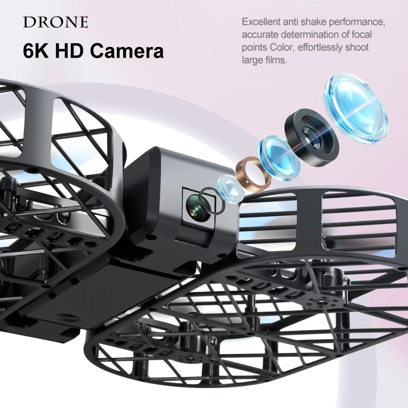 4DRC V38 Folding Drone 6K HD Camera Aerial Photography WIFI Grid Protection Gesture Photography RC Aircraft Kid's Toy