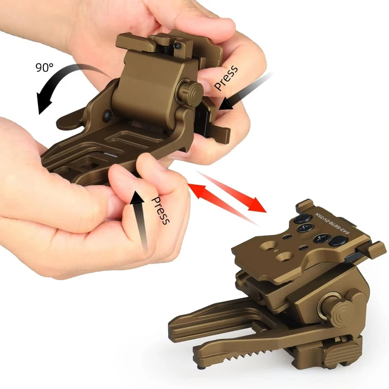 L4G24 NVG Helmet Mount for PVS15/18/31-Quick Release Aluminum Tactical Night Vision Goggles Adapter