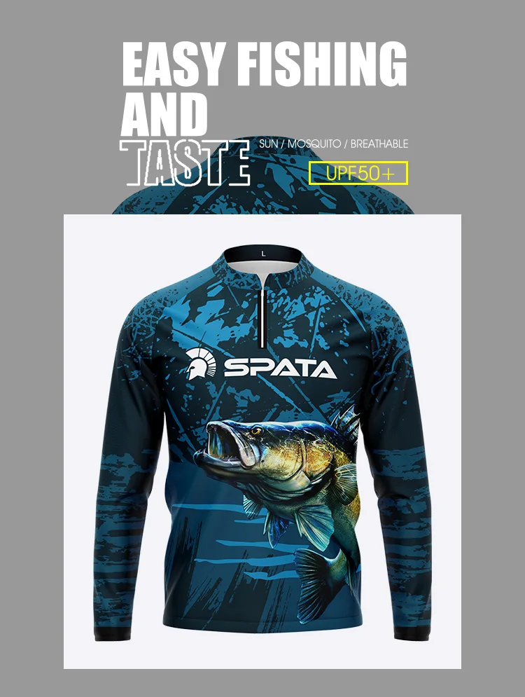 Description Picture 3 of item2025 SPATA Outdoor Sports Fishing Shirts Anti-UV Fishing Jerseys Sunscreen Breathable Moisture-wicking Quick-Dry FIshing Clothes
