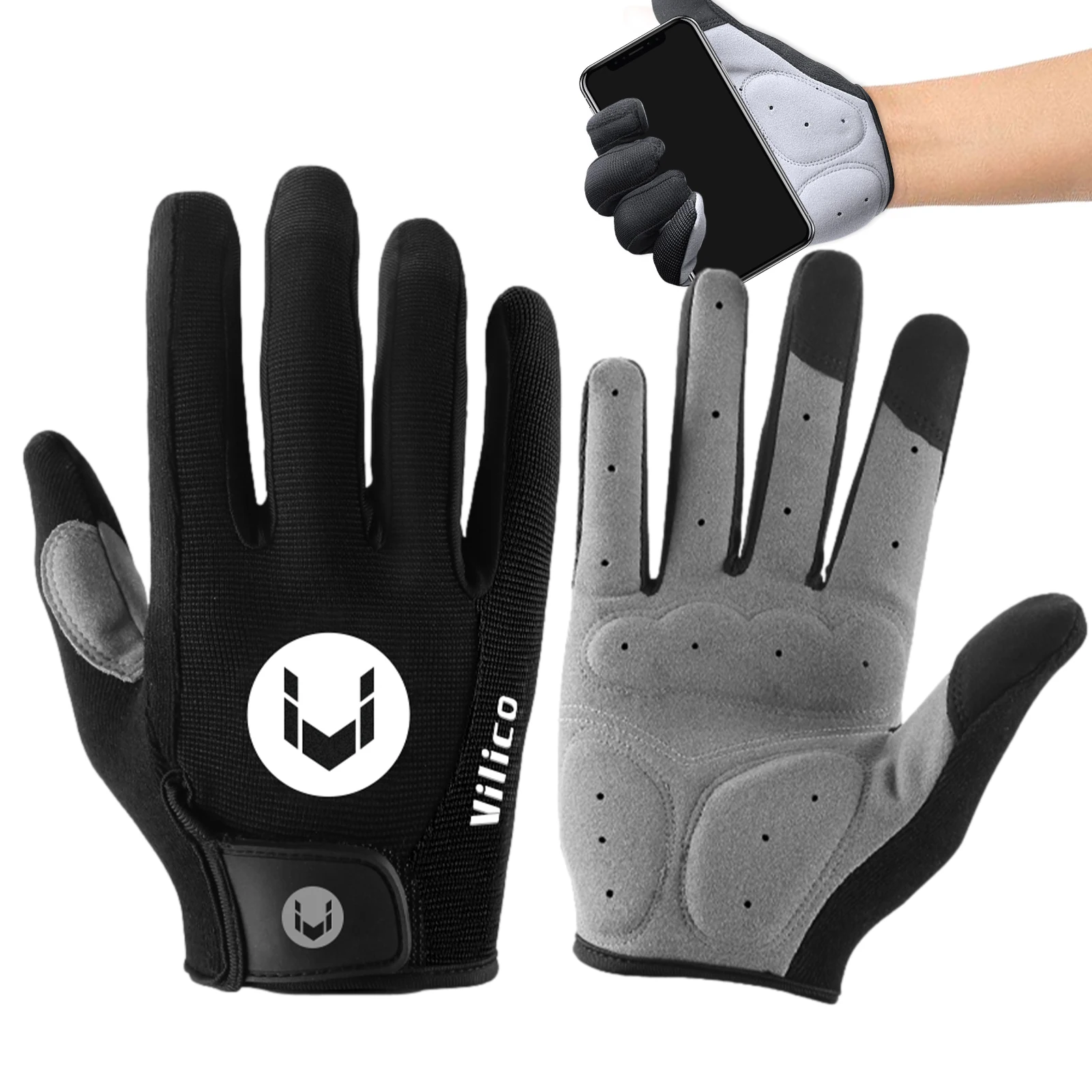 Cycling Gloves Sport Gloves Sports Half Finger Gloves Motorcycle Gloves Cycling Glove Full Finger Bicycle Gloves Anti-skid MTB Bike Gloves Touch Screen Mittens Finger Protector For Cycling Moto