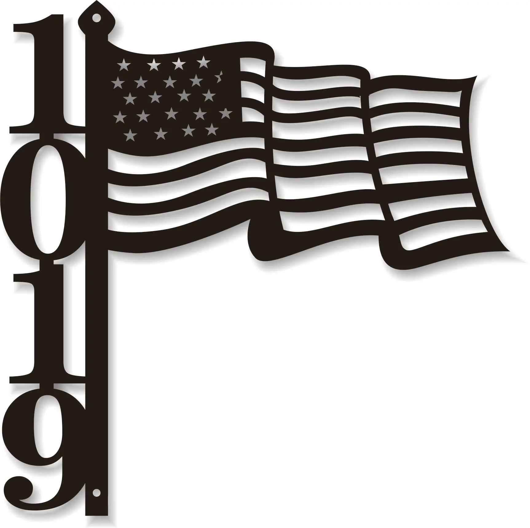 

American Flag Custom Metal Address Sign Metal Porch Sign Address Plaque Metal House Numbers Address Sign Custom House Number