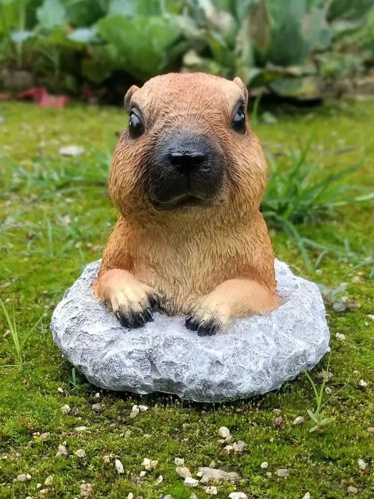 Description Picture 3 of itemSimulation Animal Groundhog Cute Ornaments Outdoor Aarden Decoration Patio Balcony Arrangement Flower Pot Yard Gardening Decor
