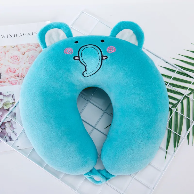 U-shaped Plush Pillow Cartoon Adult Children Neck Protection Pillow Driving Travel Students Lunch Break Nap Cushion 5