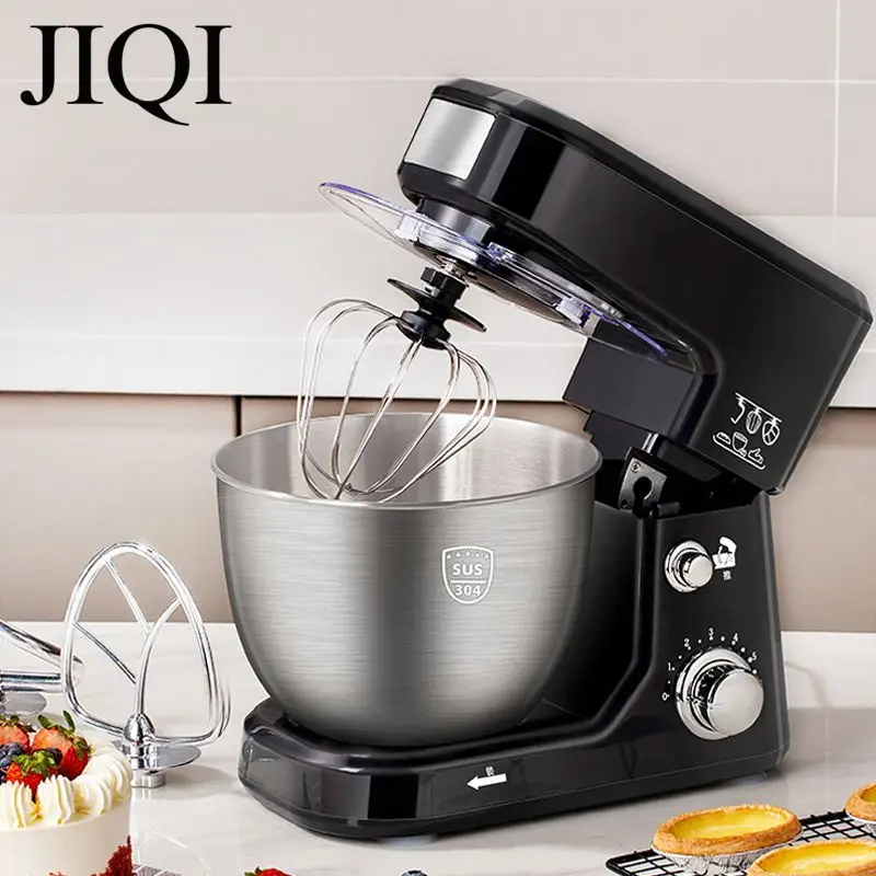 JIQI 4L 600W Household Electric Chef Machine table mixing blender 220V kitchen tools cooking food stand mixer cake dough bread 5