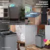 Fully Automatic Portable Washing Machine 1.8 cu. ft. 16lb Capacity 10 Smart Cleaning Programs Water Inlet and Drain Pump 4