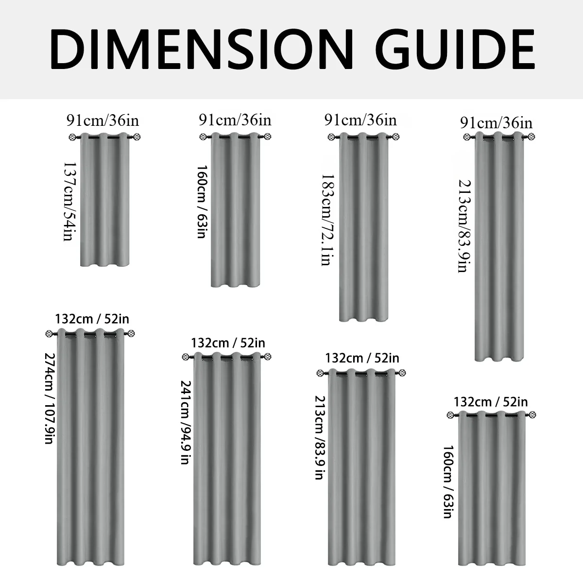 2 Panels  Solid Color Blackout Curtains with Heat Insulation&UV Protection - Grommet Top, Perfect for Living Room, Bedroom 2