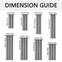 2 Panels  Solid Color Blackout Curtains with Heat Insulation&UV Protection - Grommet Top, Perfect for Living Room, Bedroom 2