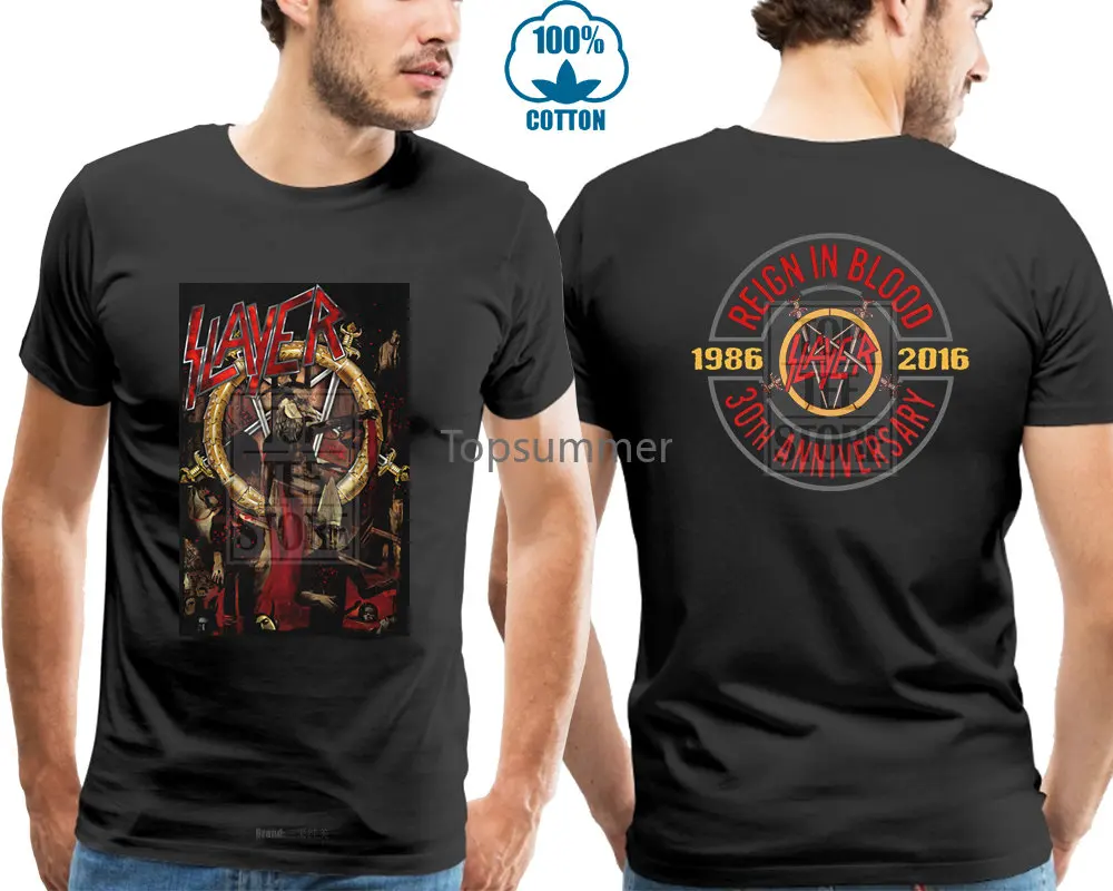 

Slayer Pentagram Goat 30Th Anniversary T Shirt S M L Xl 2Xl New