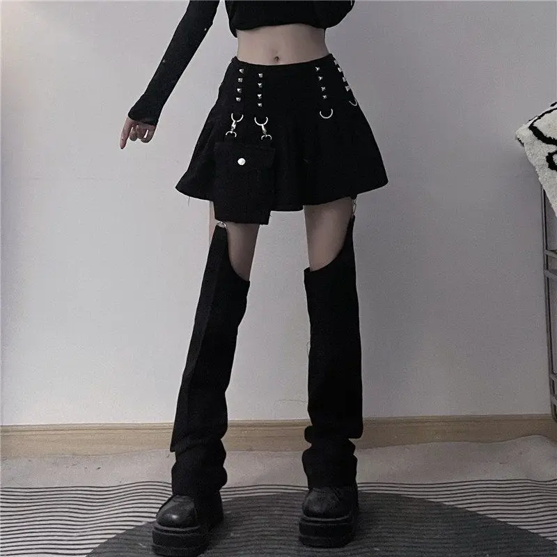 2023 genietet Kpop Falten Mini Rock Frauen Gothic Streetwear Y2K  