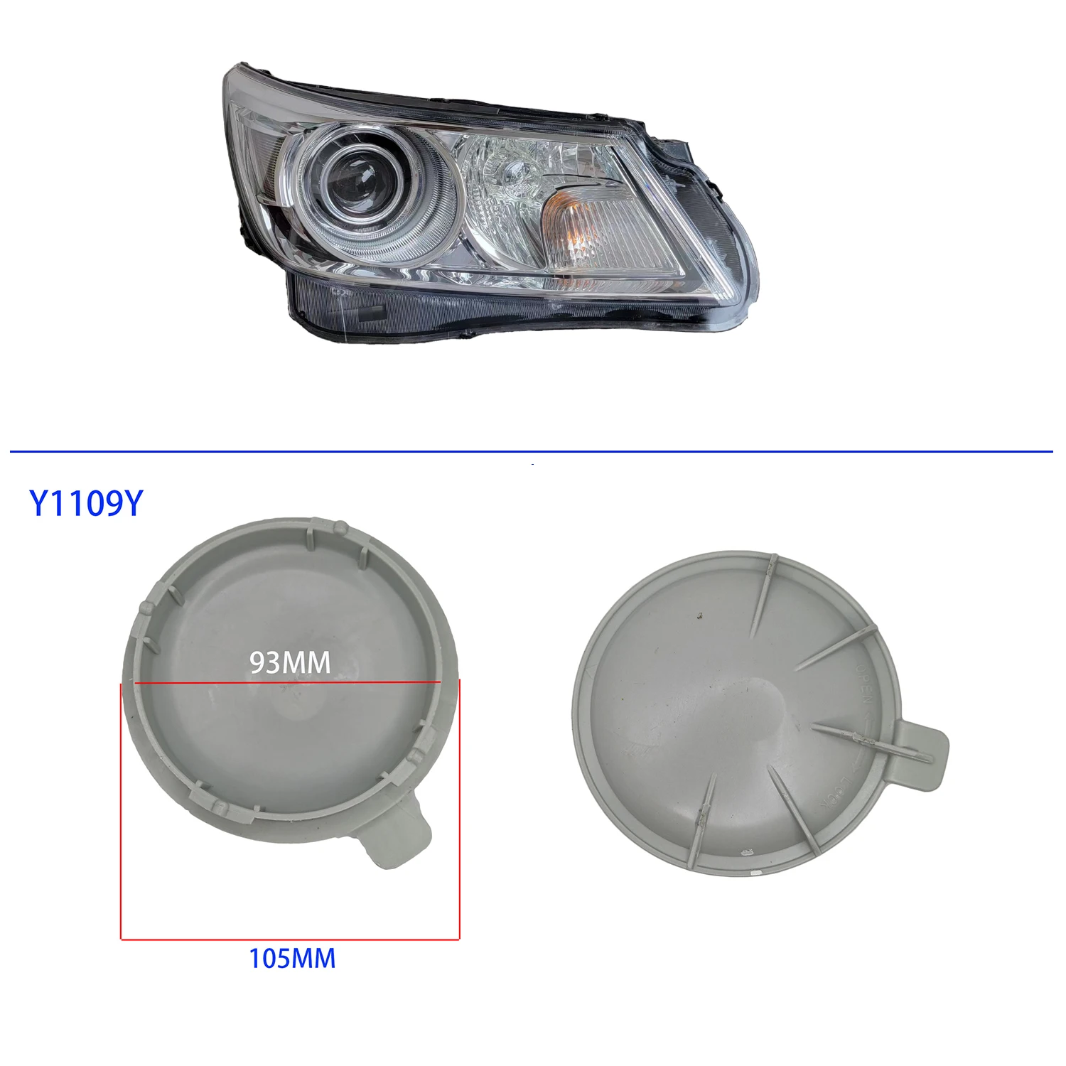 1 Pc For Buick LaCrosse S00012282 S00012019 2009-2019 Headlight Dust Cover LED Extension Bulb Caps Lamp Plug Shell