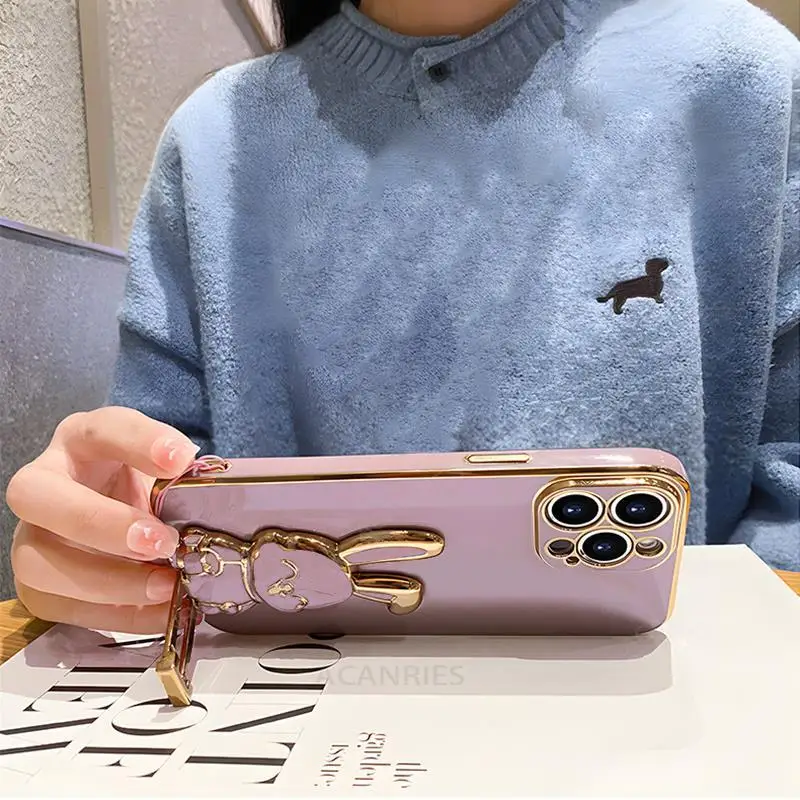 Silicone Phone Case For Xiaomi Redmi Note With Rabbit Holder_voghion.com