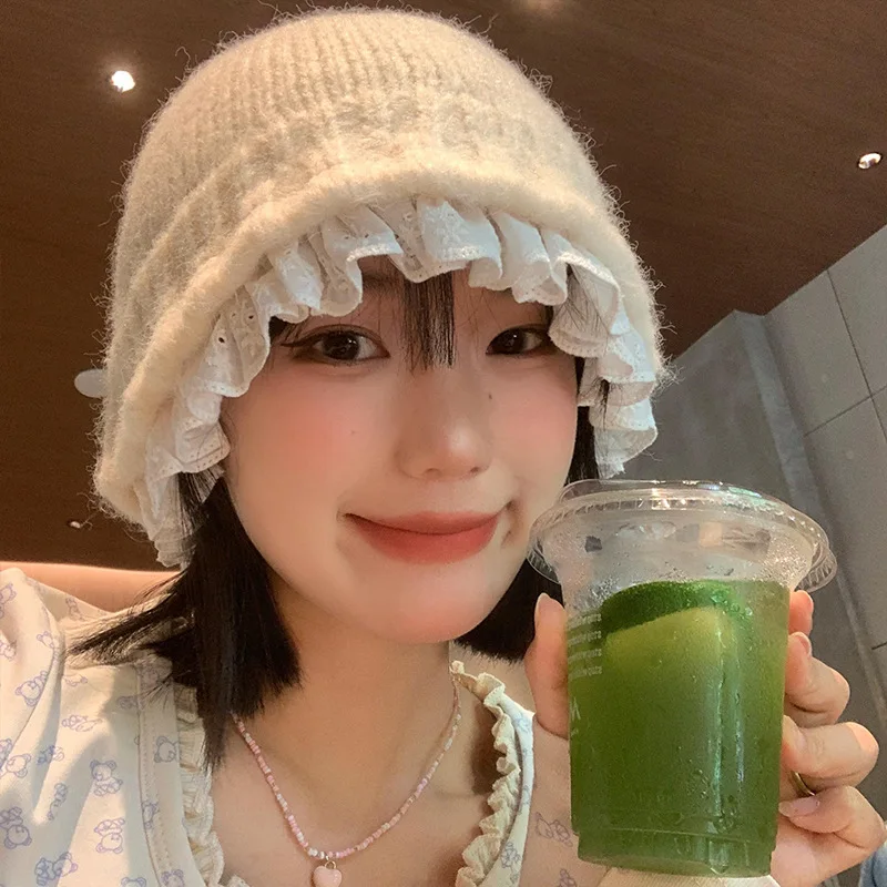 New Knitting Bucket Hat Women Autumn Winter Cold Proof Thicken Fisherman Hats Casual Warm Beanies Panama Caps for Women Hats