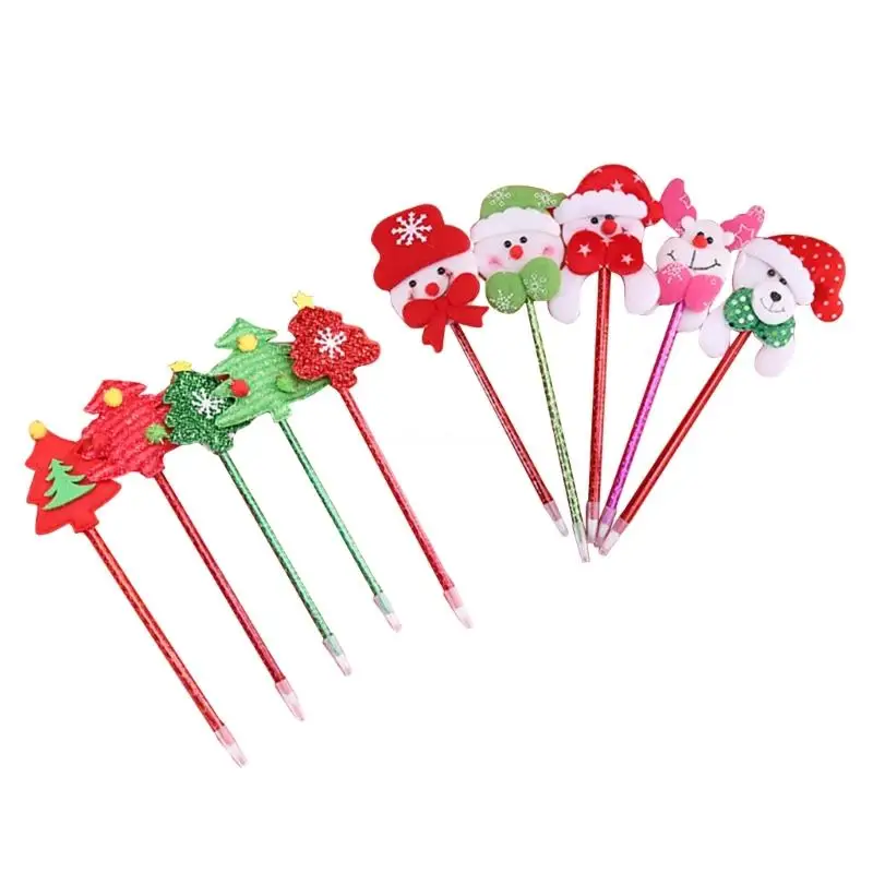 

5Pcs Christmas Ballpoint Pen Cartoon Ballpoint Pen Christmas Stocking Stuffer for Kid Boy Girl Christmas Party Favor Dropship