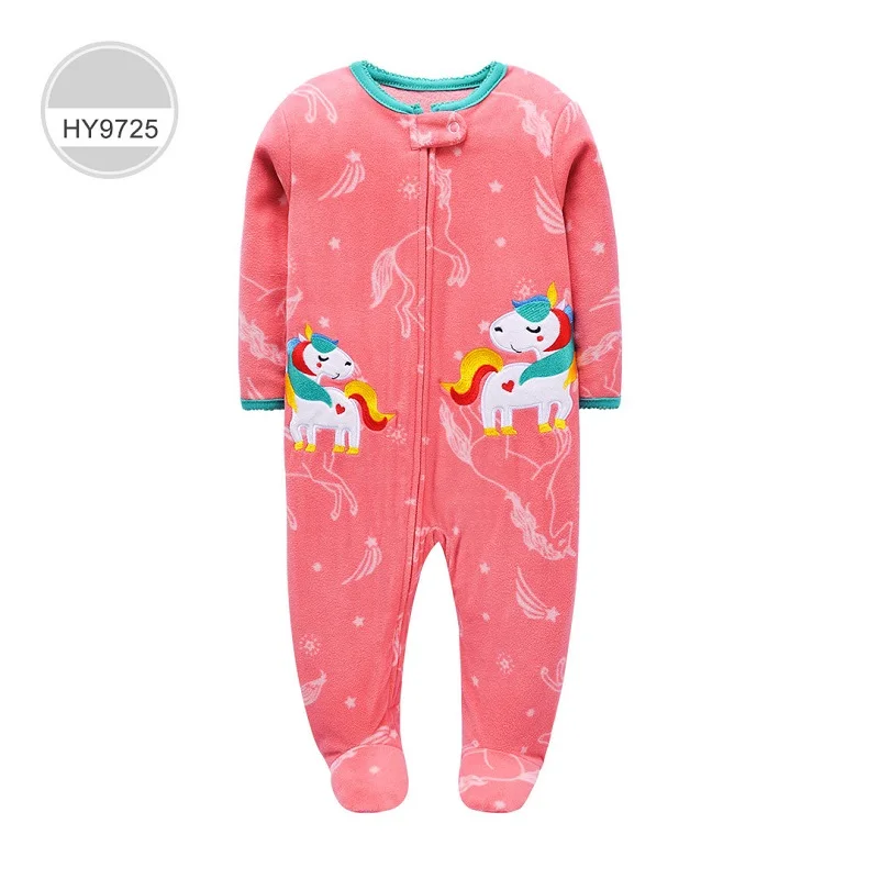 Newborn Infant Baby Boy Girl Romper Spring Autumn Polar Fleece Long-Sleeve Jumpsuit Warm Toddler Baby Clothes For 0-12 Months