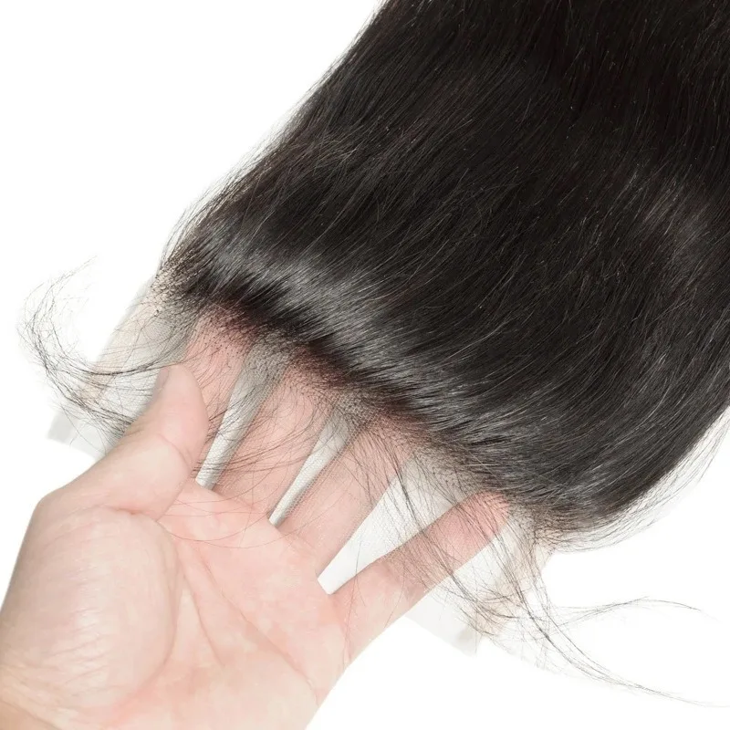 5x5 Lace Closure Loose Wave Human Hair Pre-Plucked Hairline Brazilian Virgin Hair Transparent Lace Closure For Black Women