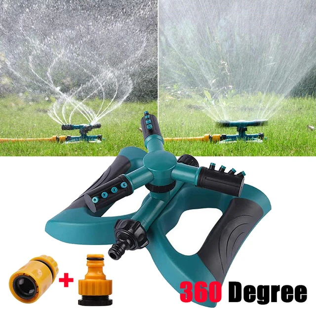 Sistema de aspersores de agua para césped de jardín, boquilla giratoria  automática de 360 grados, acoplamiento rápido, suministros de riego -  AliExpress