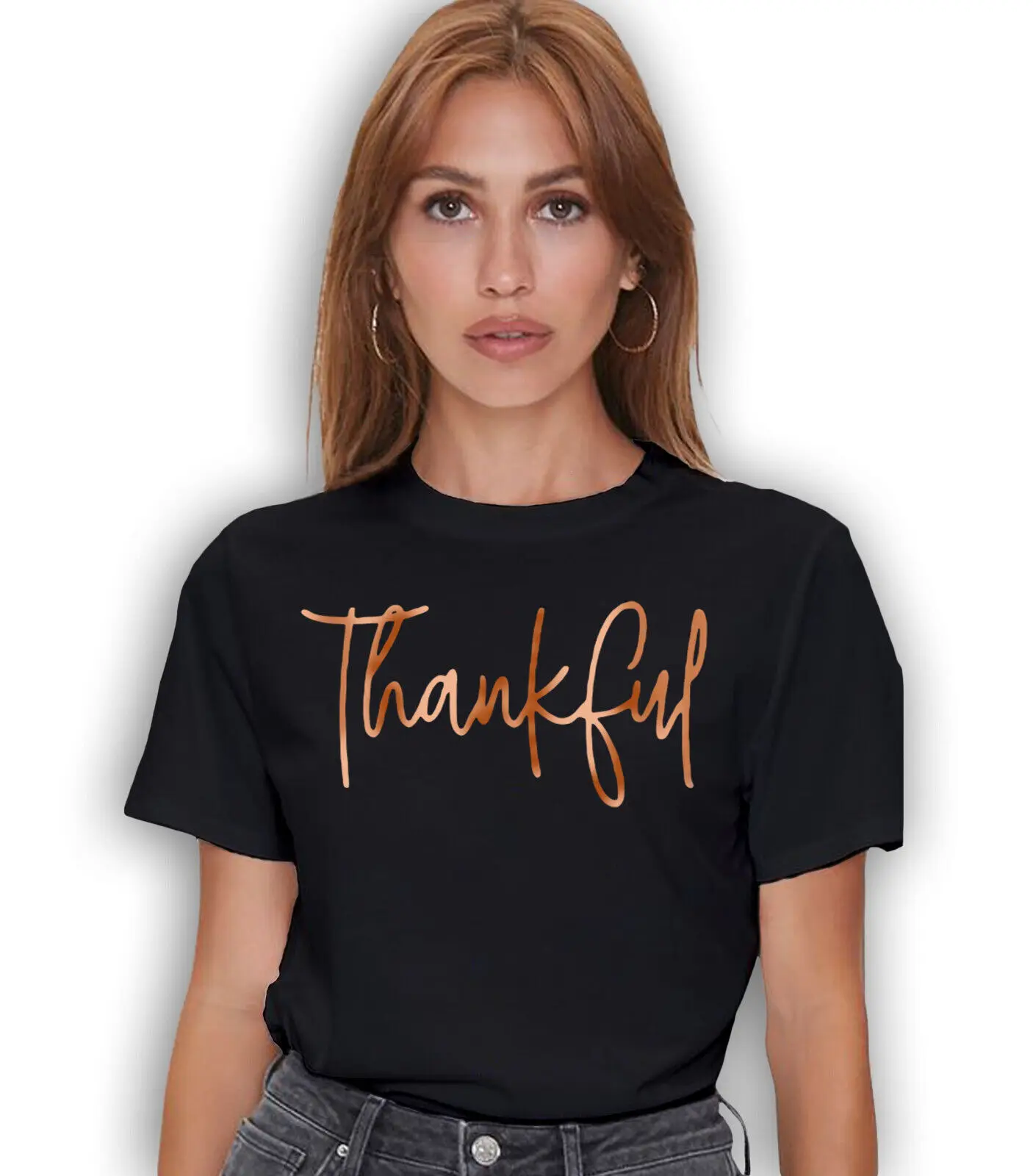 

Happy Holiday Thanksgiving Shirt Thankful graphic T-shirt