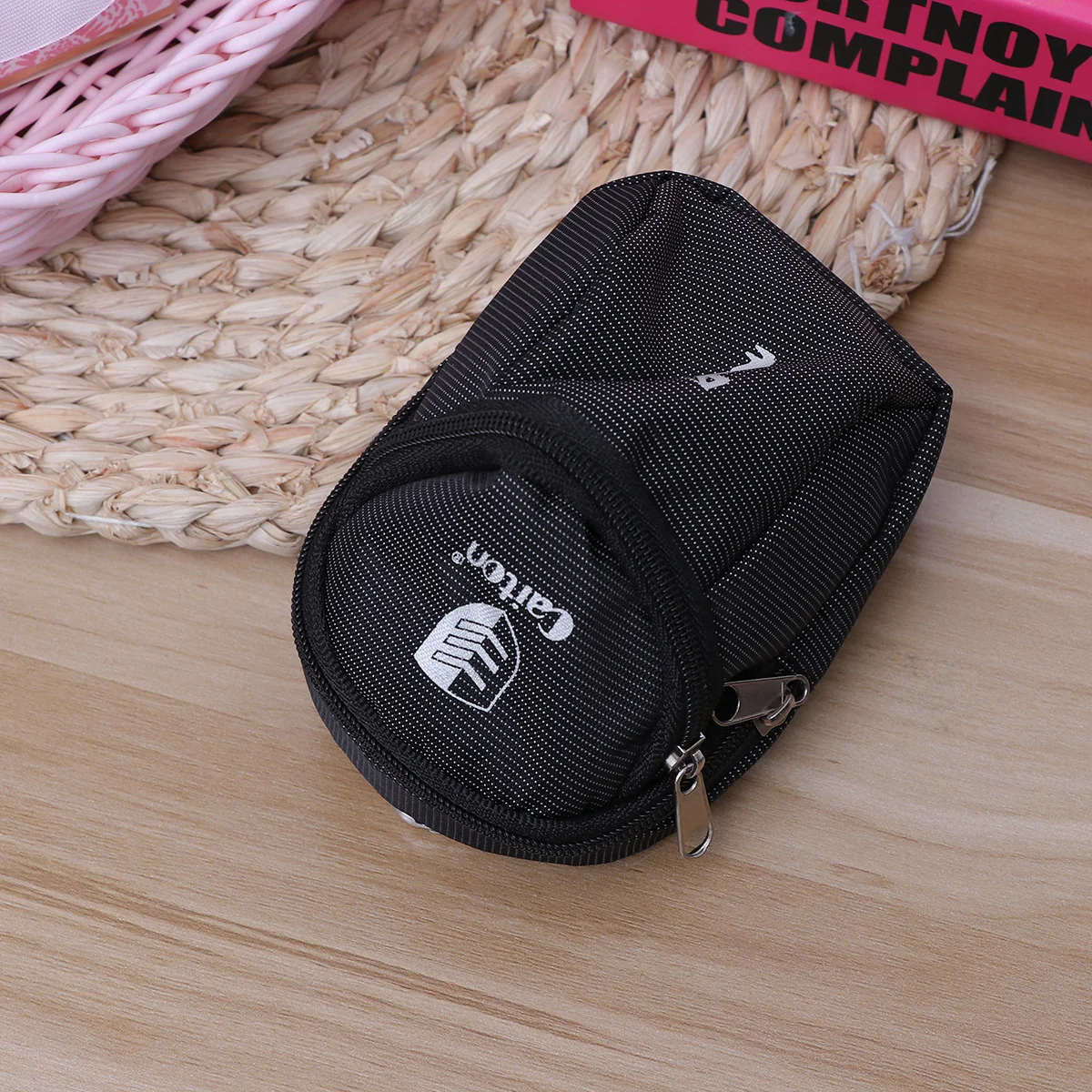 

Lightweight Canvas Mini Ball Holder Pouch Bag Tees Pouch Bag (Black)