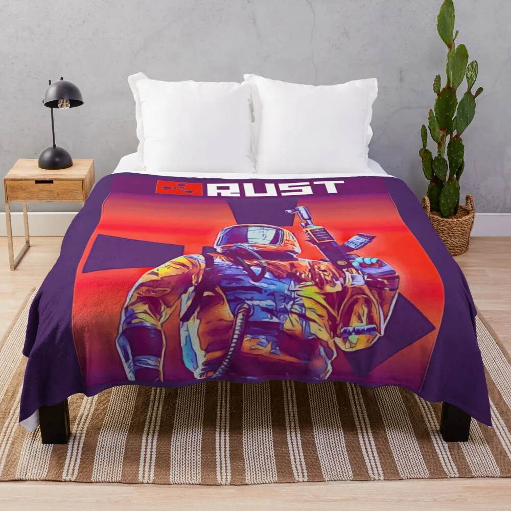 

Rust Game Poster Throw Blanket