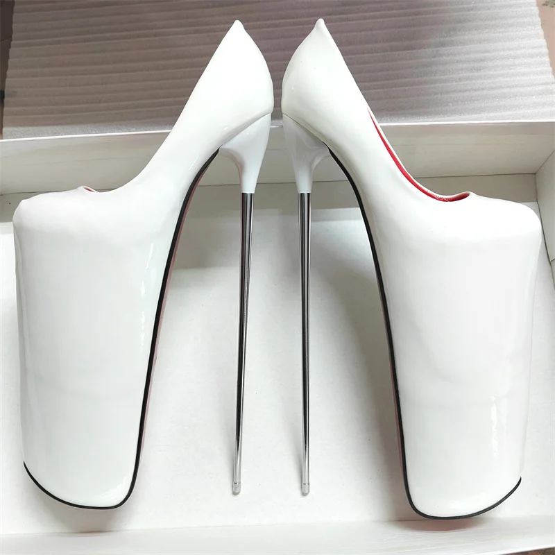 Pole Dance High Heels 19/22/30cm Extreme Platform Women Pumps Metal Heel Ankle Buckle Size 50 Pink Green Woman Wan Leisure Heels 4