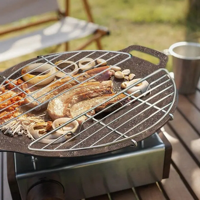 Outdoor Barbecue Net Stainless Steel Camping