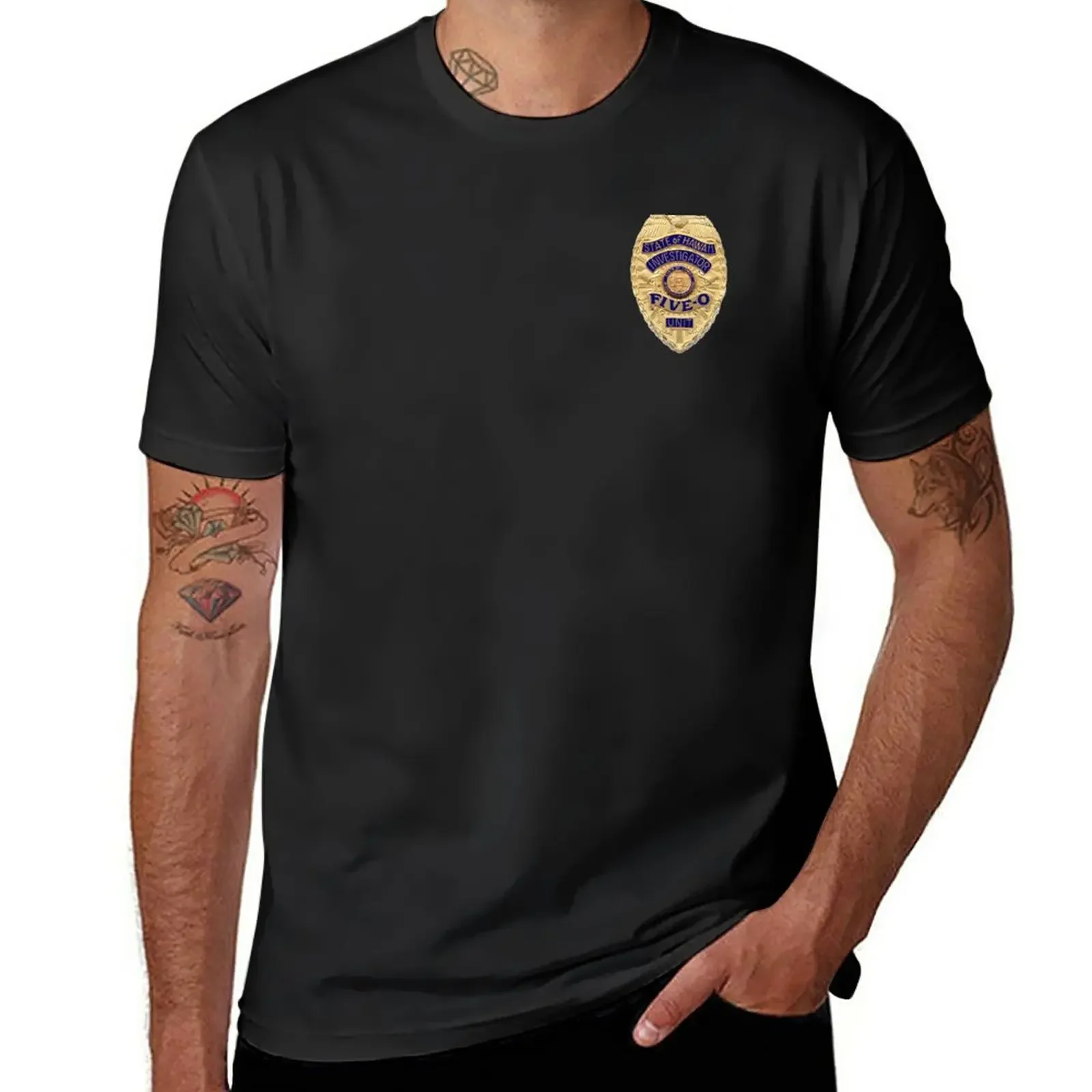 

Hawaii five 0 badge T-Shirt shirts graphic tees Short sleeve tee tops t shirt men